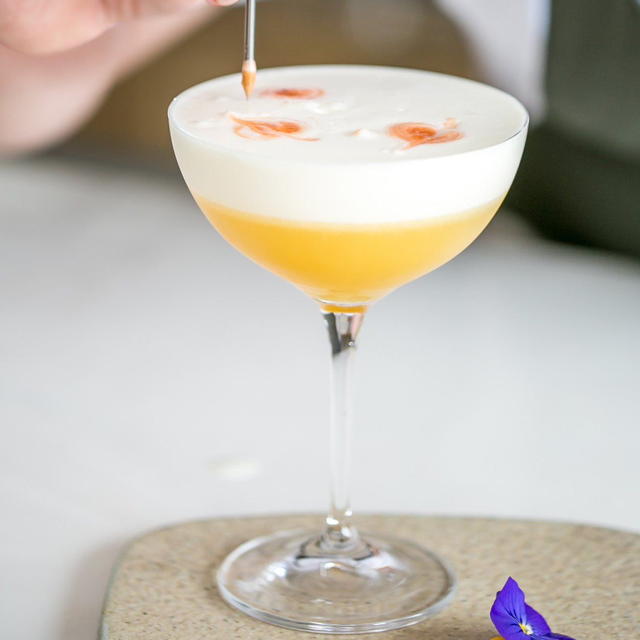 Mango Green Tea Pisco Sour