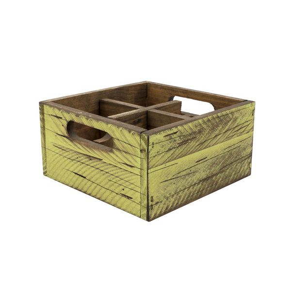 Caja de madera pequeña, verde pistacho –